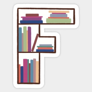 F Bookcase Sticker